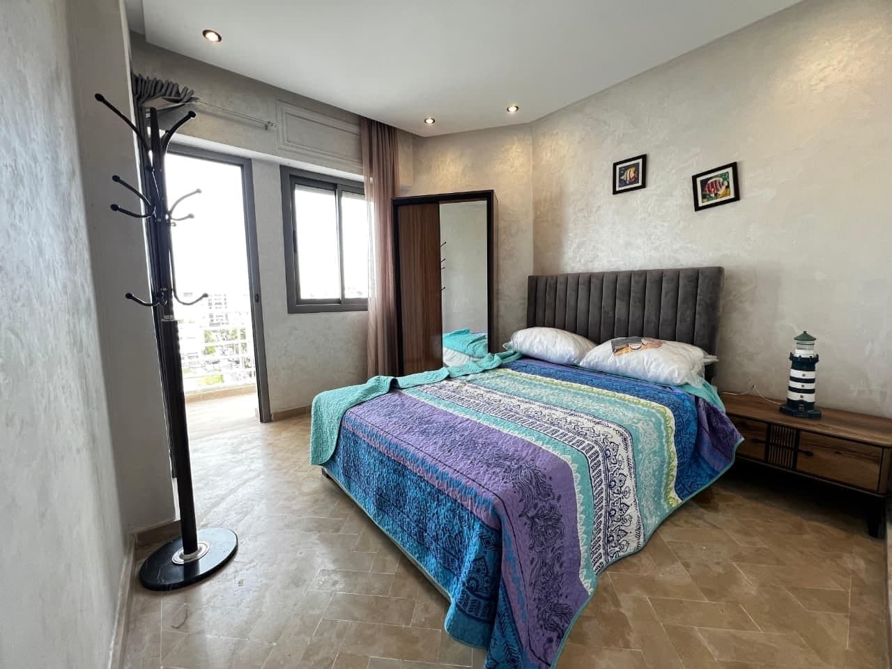 💢Appartement a louer 8500dh /mois a Racine traversant Est/Ouest 7ème et dernier étage sans vis-à-vis sur Racine, place des Iris :